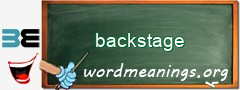 WordMeaning blackboard for backstage
